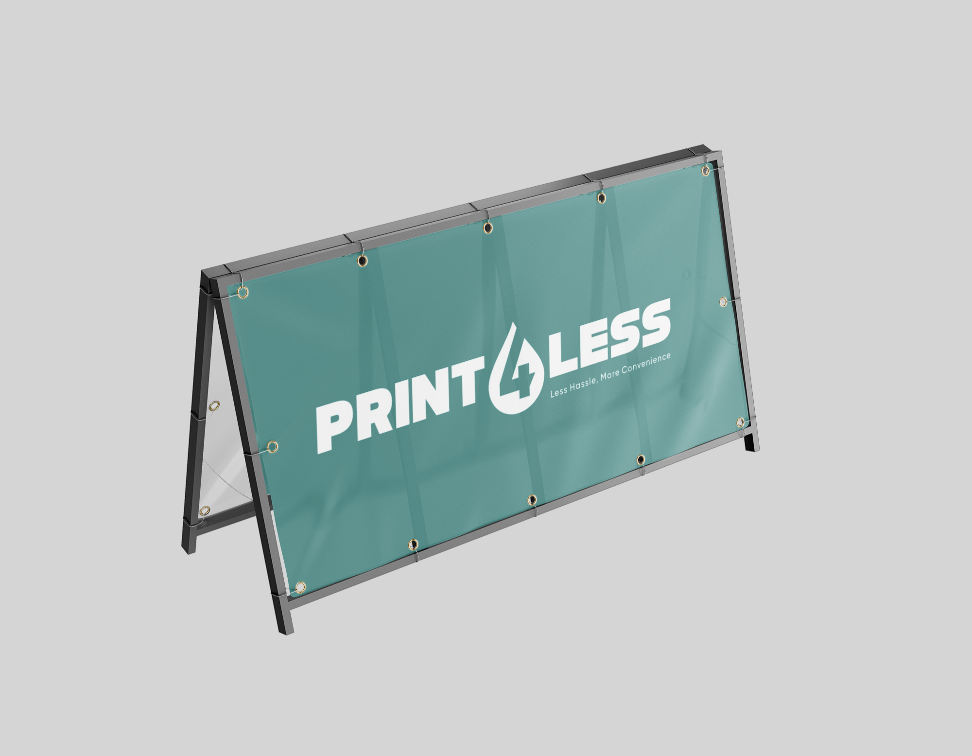 Street Banner Mockup 3D render Branded Mug